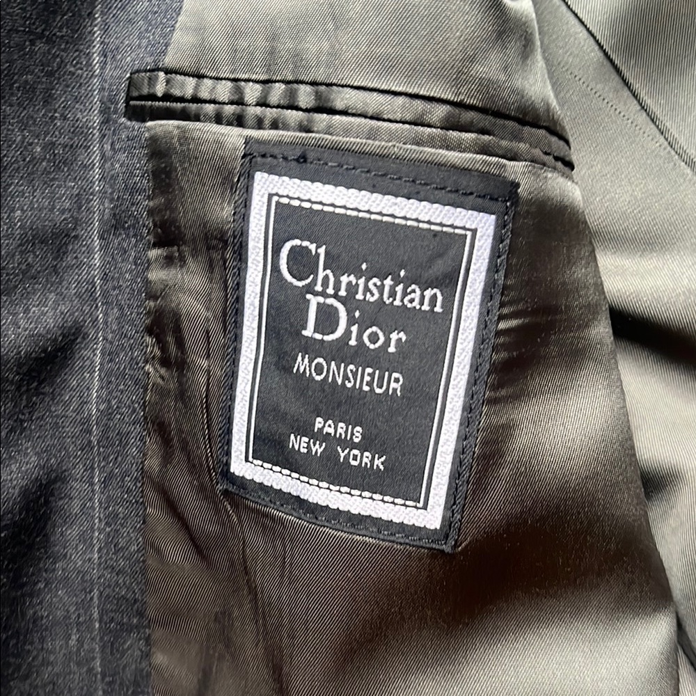 Dior Classic Gray Pinstripe Men's Blazer - Picture 3 of 5
